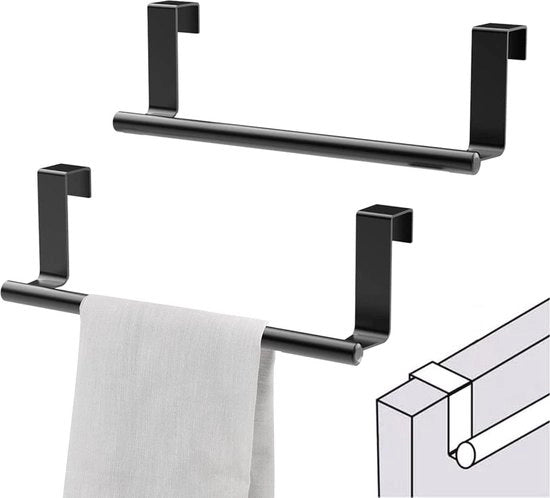 Sostegno per asciugamano 235 cm - Sostegno in acciaio inossidabile per la cucina - Senza perforazione - Sostegno per asciugamano da appendere