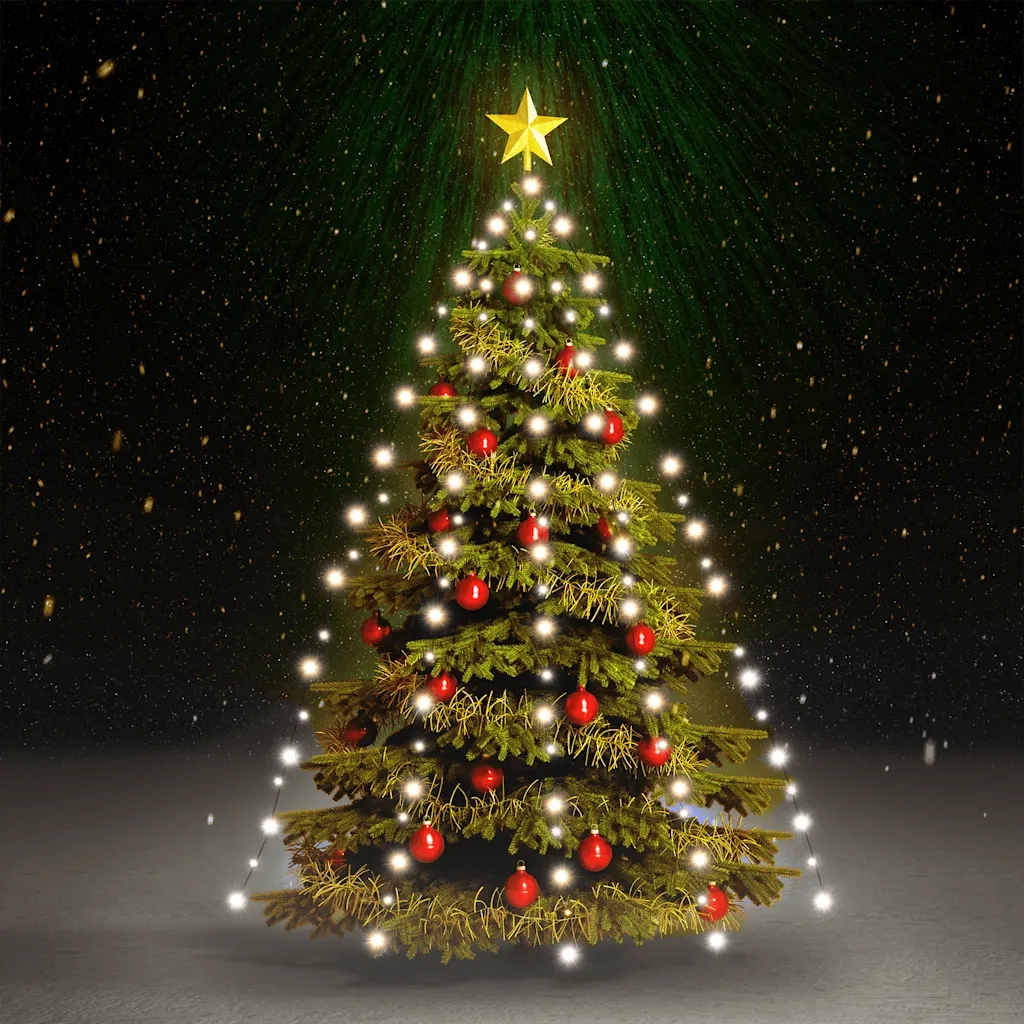 Rete di Luce per Albero di Natale 210 LED Bianco Freddo 210 cm CFW1486007