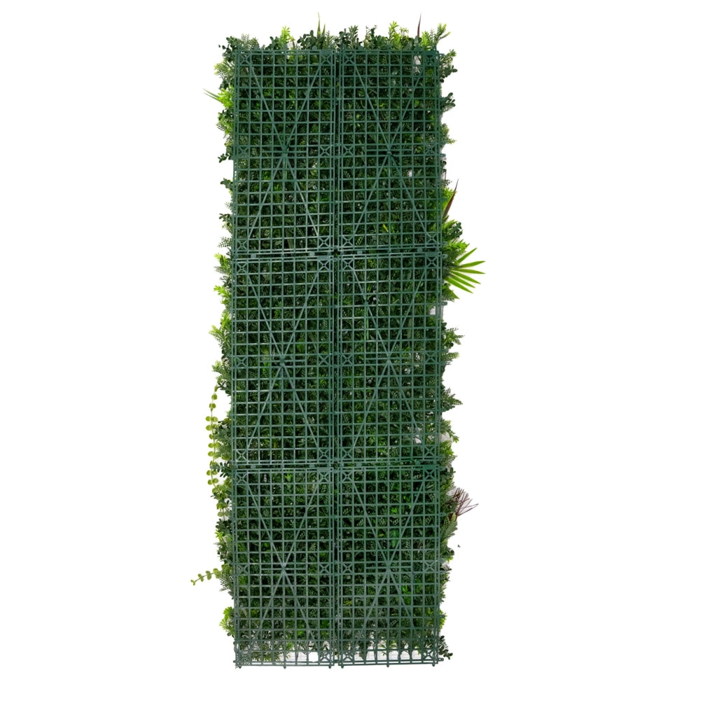 Piastrelle da Parete con Piante Artificiali 0,5m x 1.5m Pannello Erba Alina per Giardino e Arredo Casa