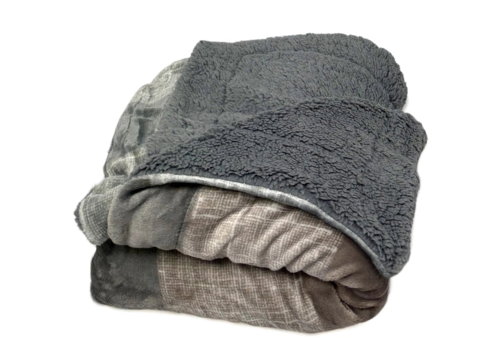 Plaid Morbido Stampato Coperta Calda Inverno Divano Sherpa Disegno Square - Singolo - Square