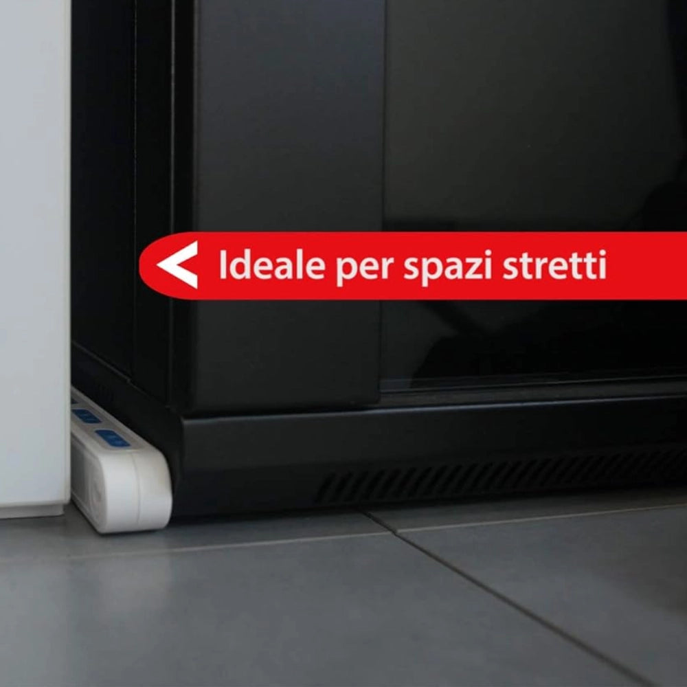 Multipresa slim ecova 30250 4 prese bipasso 10/16a cavo 1,5 mt e protezione