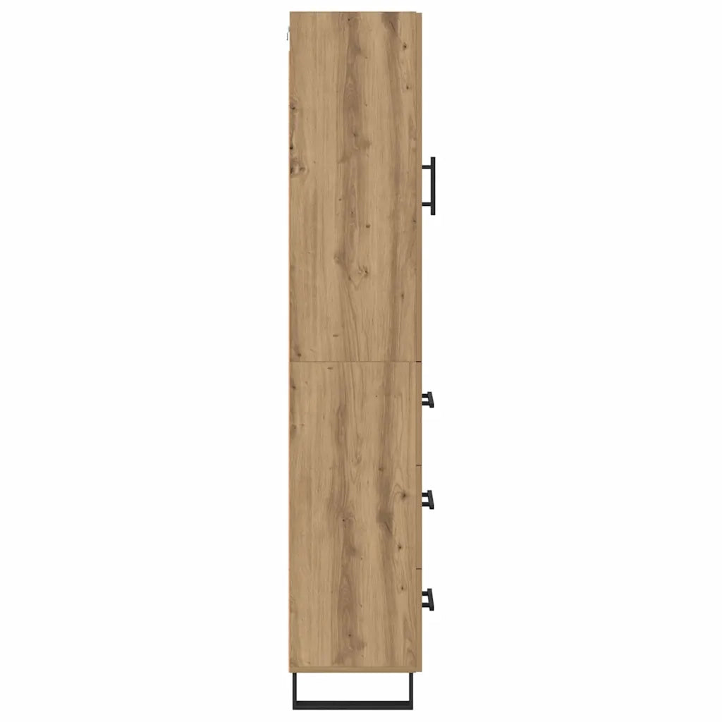 Credenza con cassetto Rovere artigianale 34,5 x 34 x 180 cm