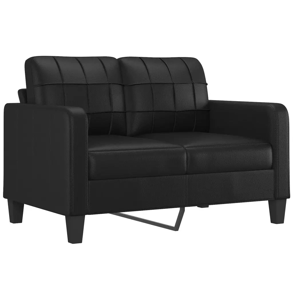 Set di Divani 2 pz con Cuscini Nero in Similpellecod mxl 83119