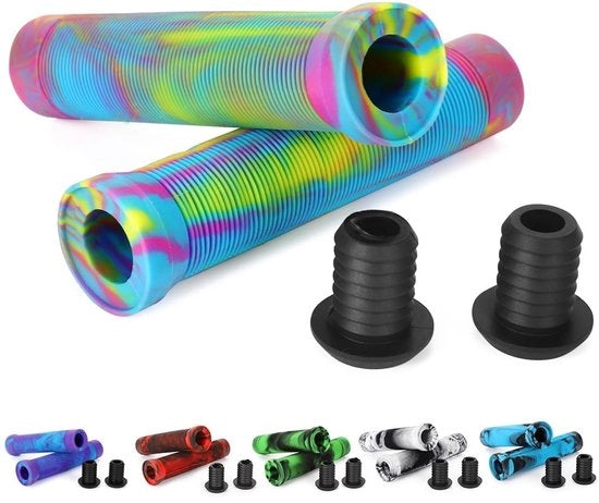 Manubri per bicicletta a mano 145 mm - Antiscivolo - Assorbimento shock - Gomma morbida - Inclusi cavi - Manubrio comodo - Manubri antiscivolo