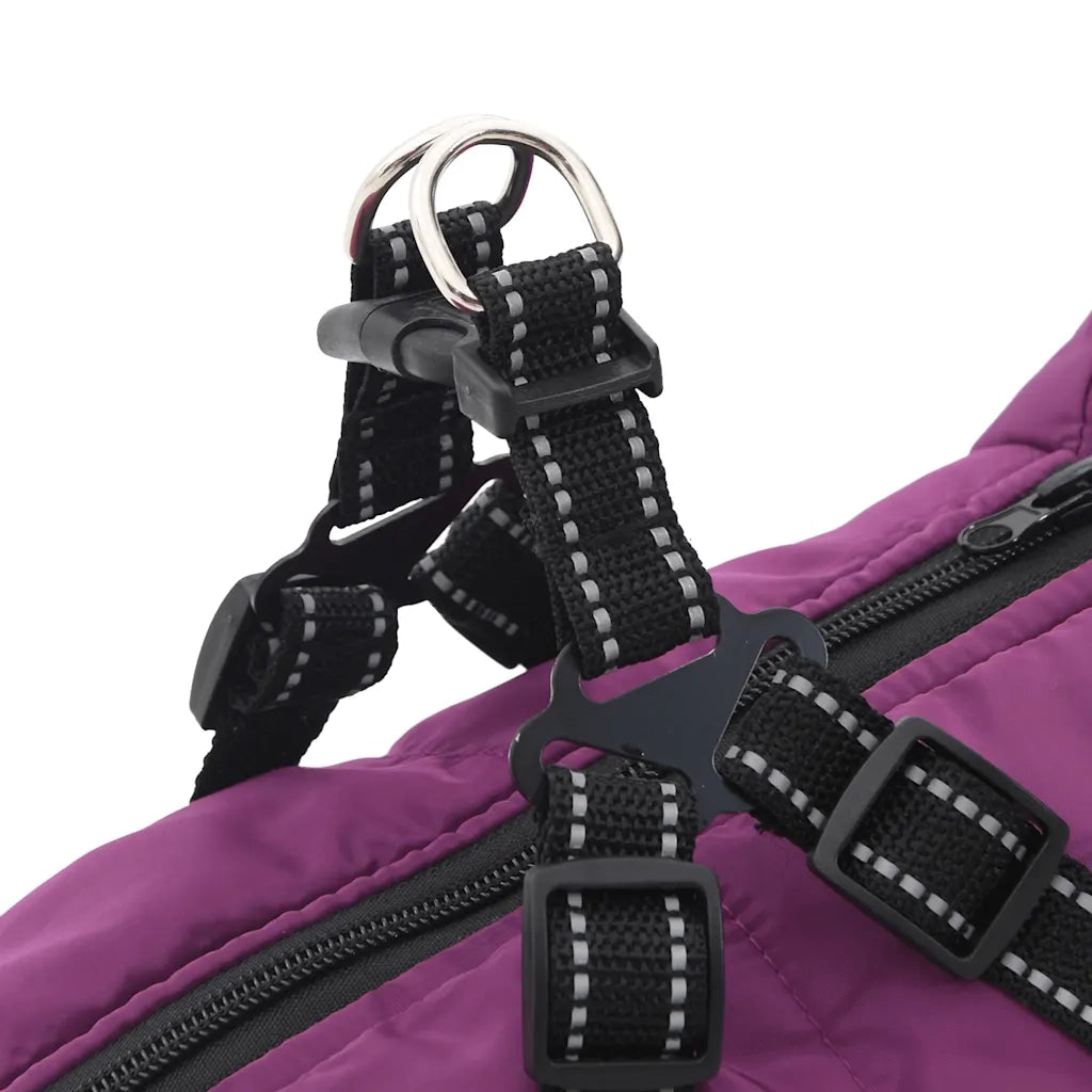 Cappotto Cani Imbracatura Impermeabile Riflettente Viola L44 CFW5985573