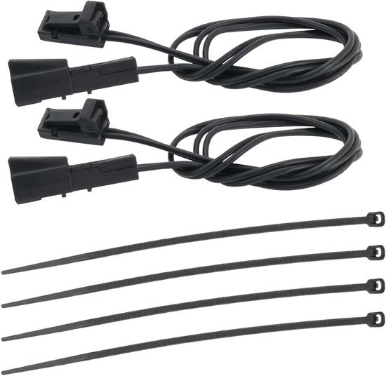 2 pezzi 2pin Modificazione e Riparazione Auto Maschio a Femmina Plug Cavo Harnes Lunghezza 40 cm con Cavo Binder 907650.02 - Compatibile con Volkswagen