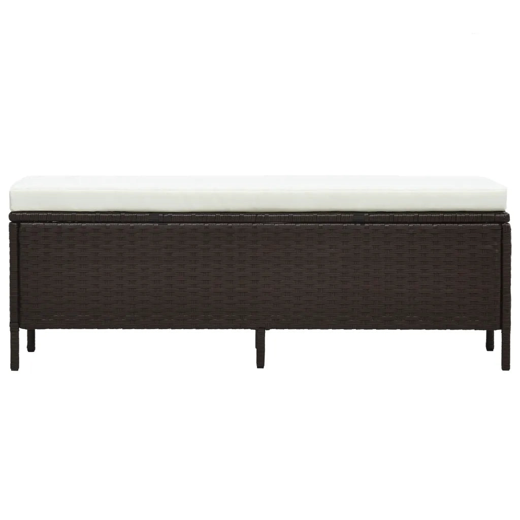 Set Divani da Giardino 3 pz con Cuscini in Polyrattan Marrone 48153