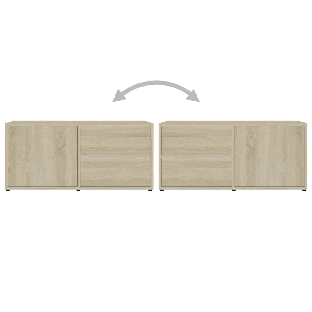 Mobile TV multimediale mensola TV credenza TV sala da pranzo soggiorno camera da letto rovere Sonoma 80 x 34 x 36 cm legno ingegnerizzato marrone 02_0027538