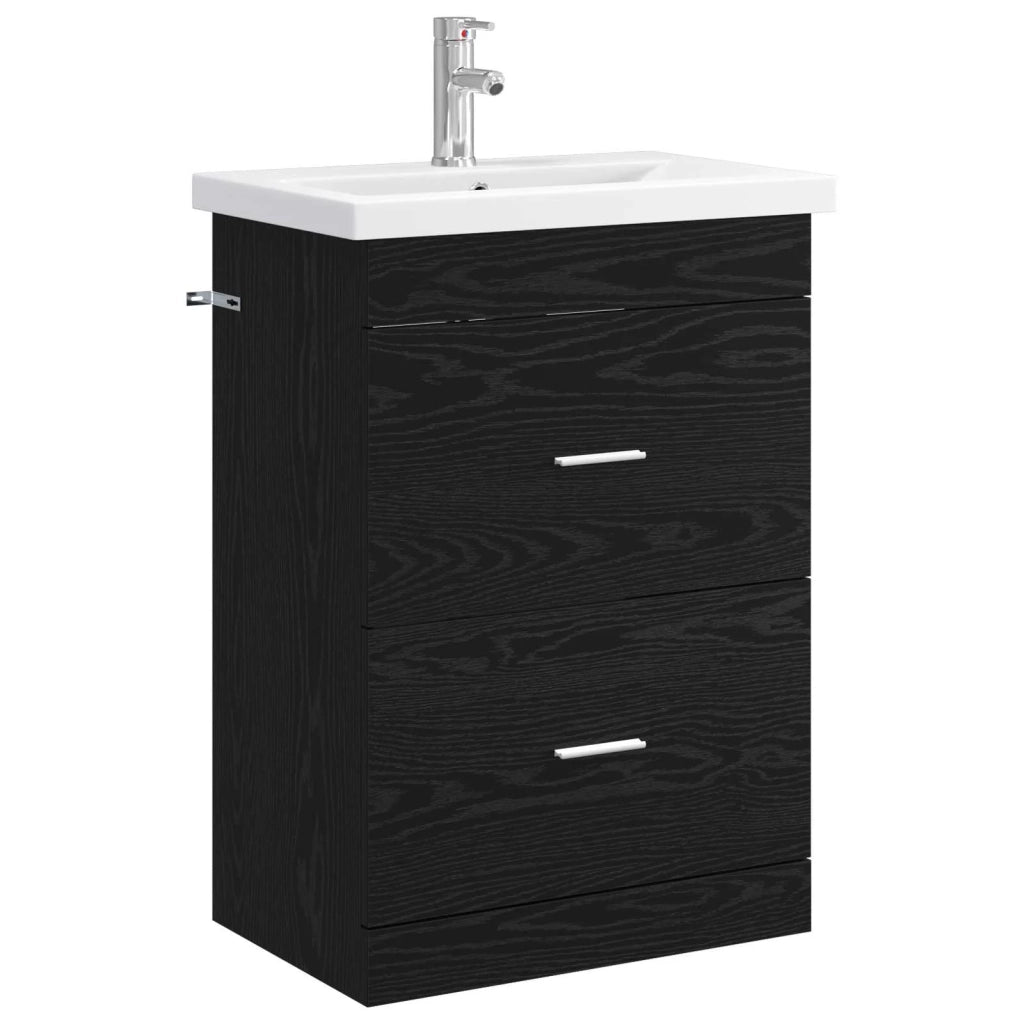 Set di mobili per il bagno Rovere Nero 61 x 40 x 84,5 cm 3404367