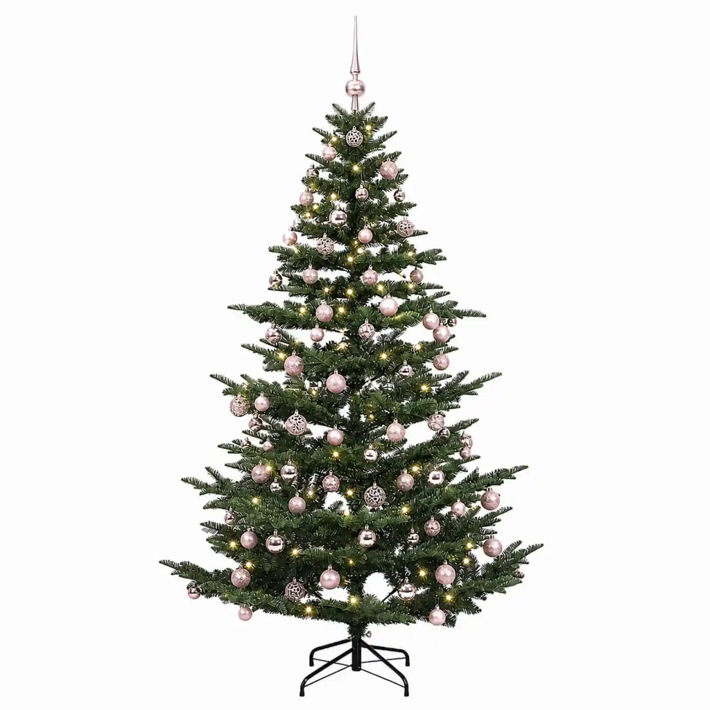 Albero di Natale artificiale con palline 210 cm 300 LED 3466661