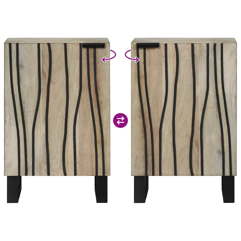 vidaXL Mobile da Bagno con porta Marrone e Nero 38 x 33.5 x 58 cm