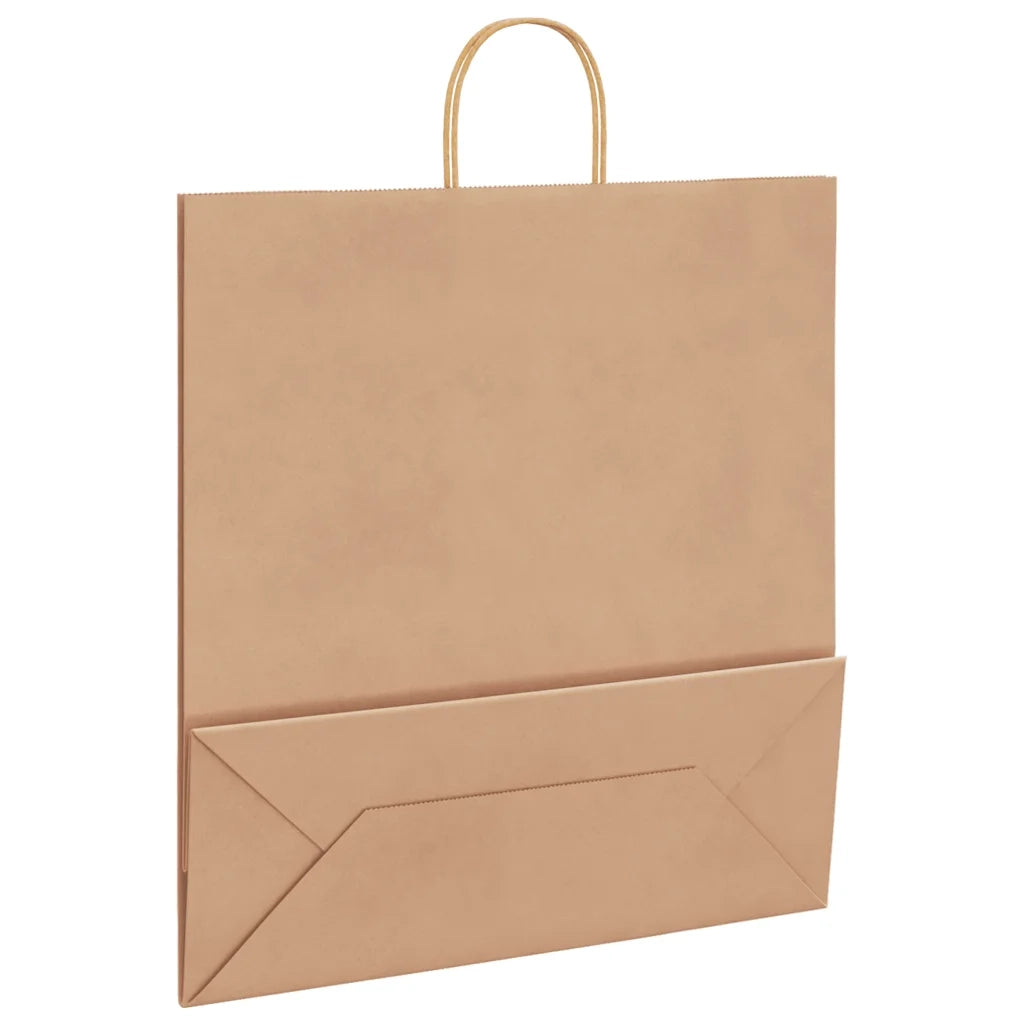 Sacchetti di Carta 250 pz con Manici Marrone 45x17x48 cm 4101597