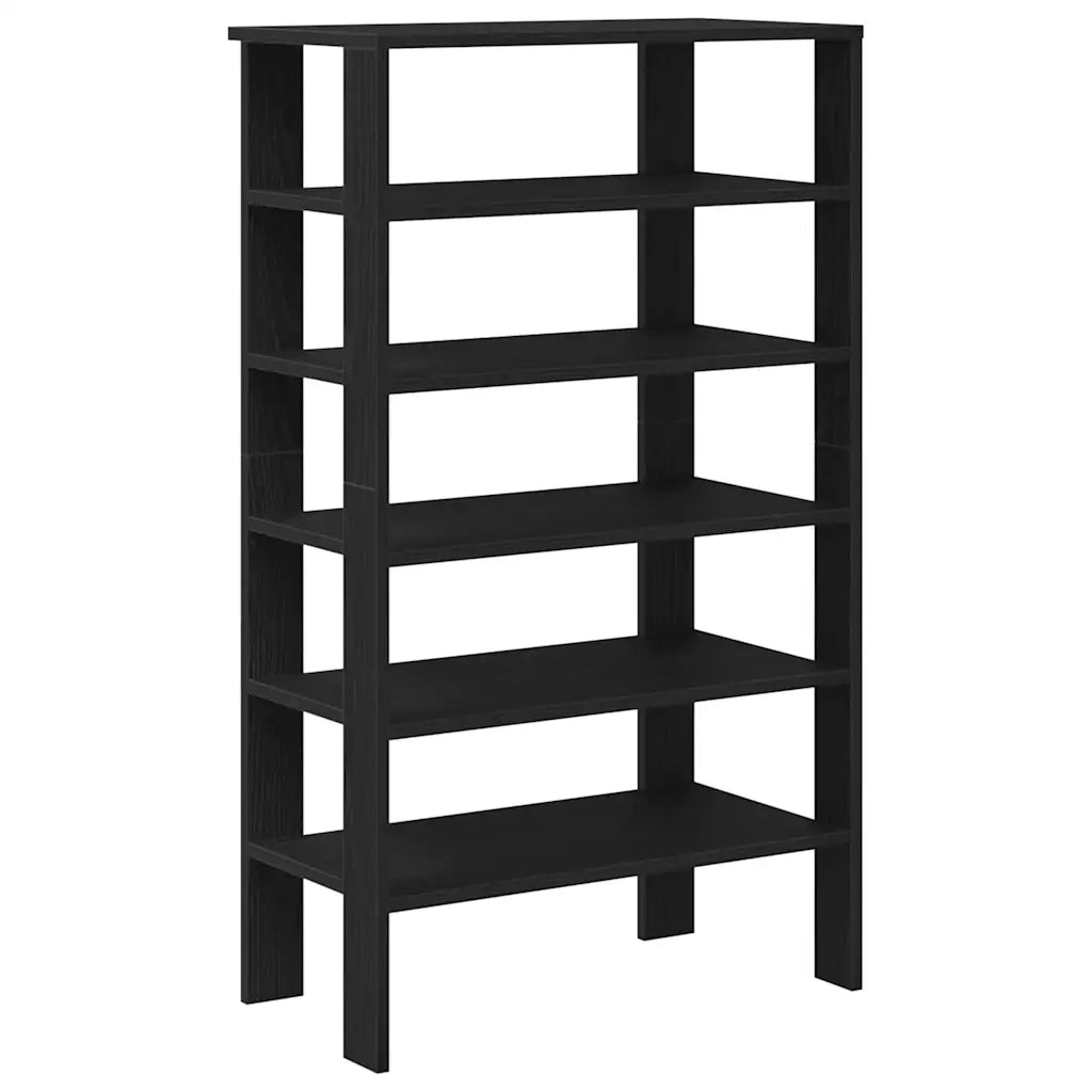 Scarpiera-Scaffale per scarpe Nera 61x32x105 cm in Truciolato