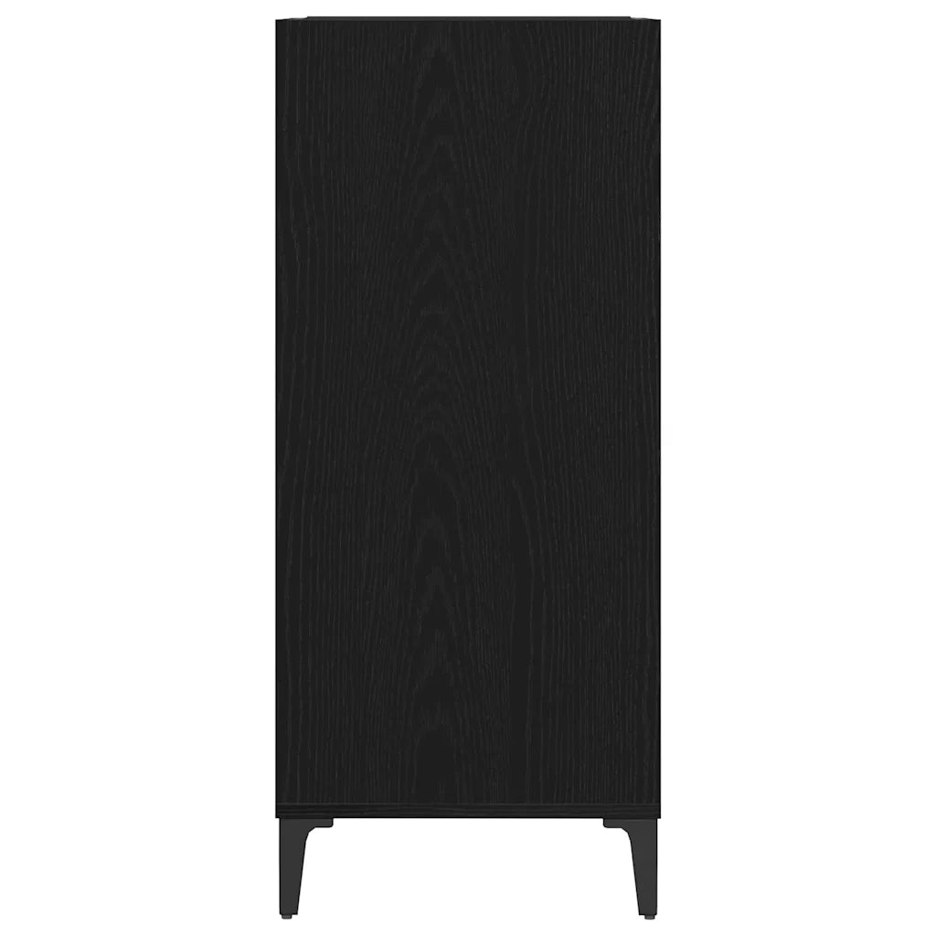 Mobile porta vinili Rovere Nero 84,5 x 38 x 89 cm 862871