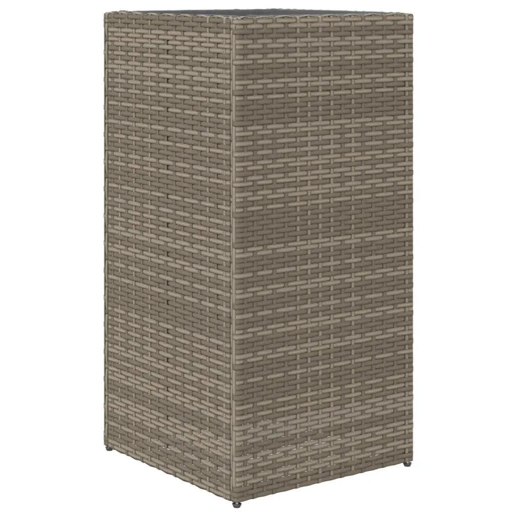Fioriere da Giardino 2 pz Grigie 40x40x80 cm in Polyrattan 3210521