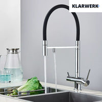 Lana | Rubinetto estensibile a 3 vie cromato lucido da cucina ad osmosi| per acqua potabile in acciaio inossidabile,  Filtra 3 connessioni