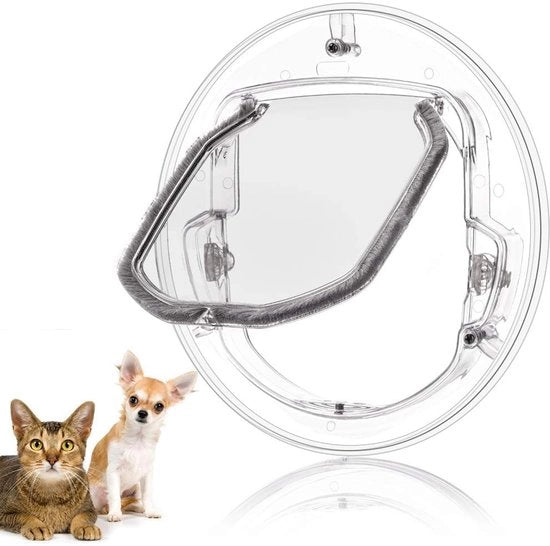 Chiusura automatica per finestre 4 vie - Adatto per vetrature - Design trasparente - Realizzato in ABS resistente all'usura - Riduzione del rumore - Porta per animali in plastica resistente