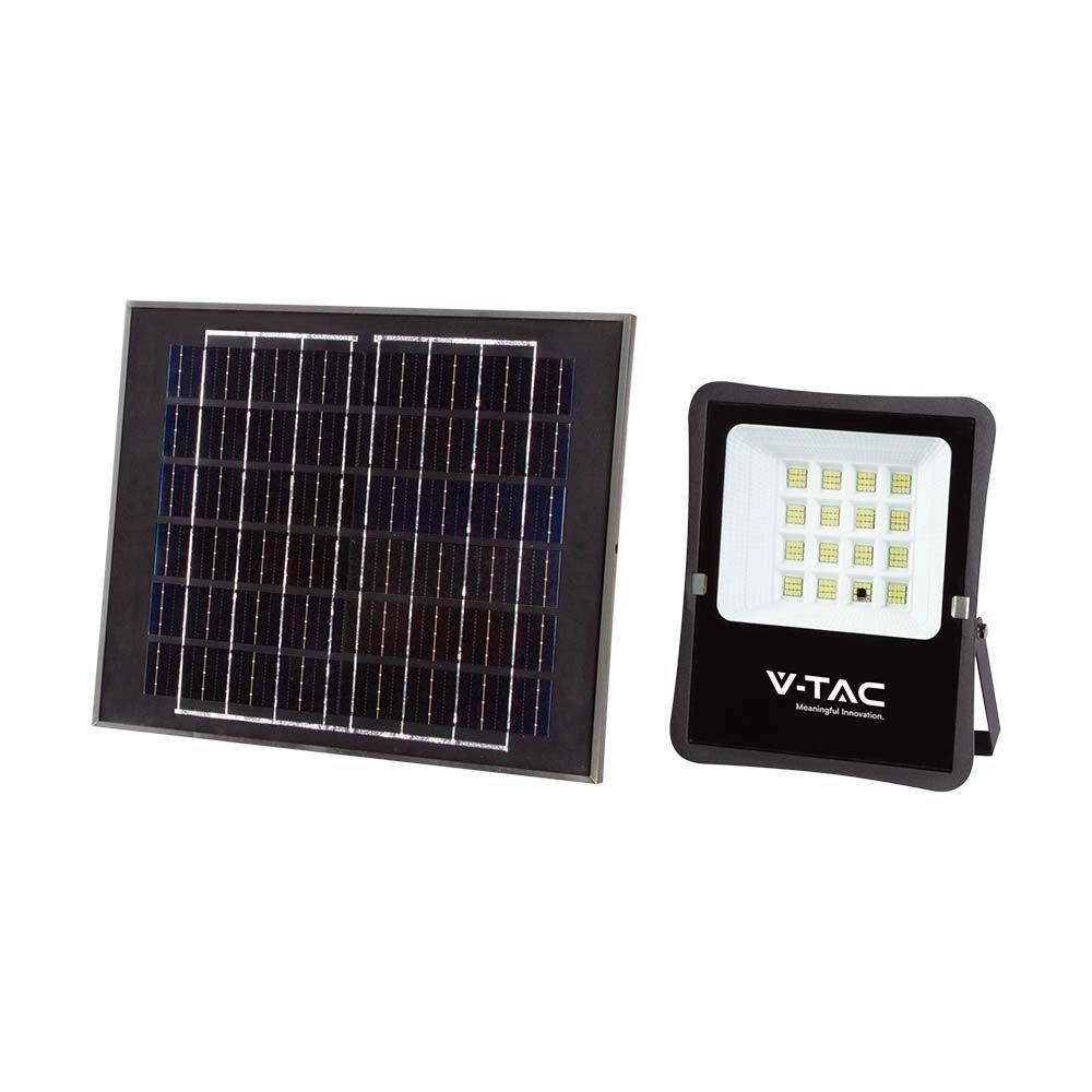 Faro LED solare V-TAC 12W 4000K 1200lm IP65/telecom.