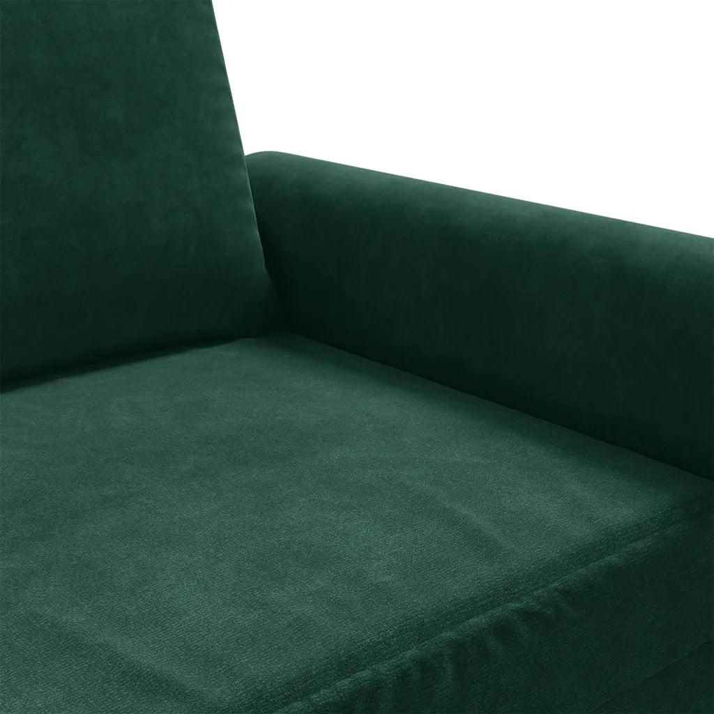 Divano a 3 Posti-Sofa 3 Posti Verde Scuro 180 cm in Velluto 559350