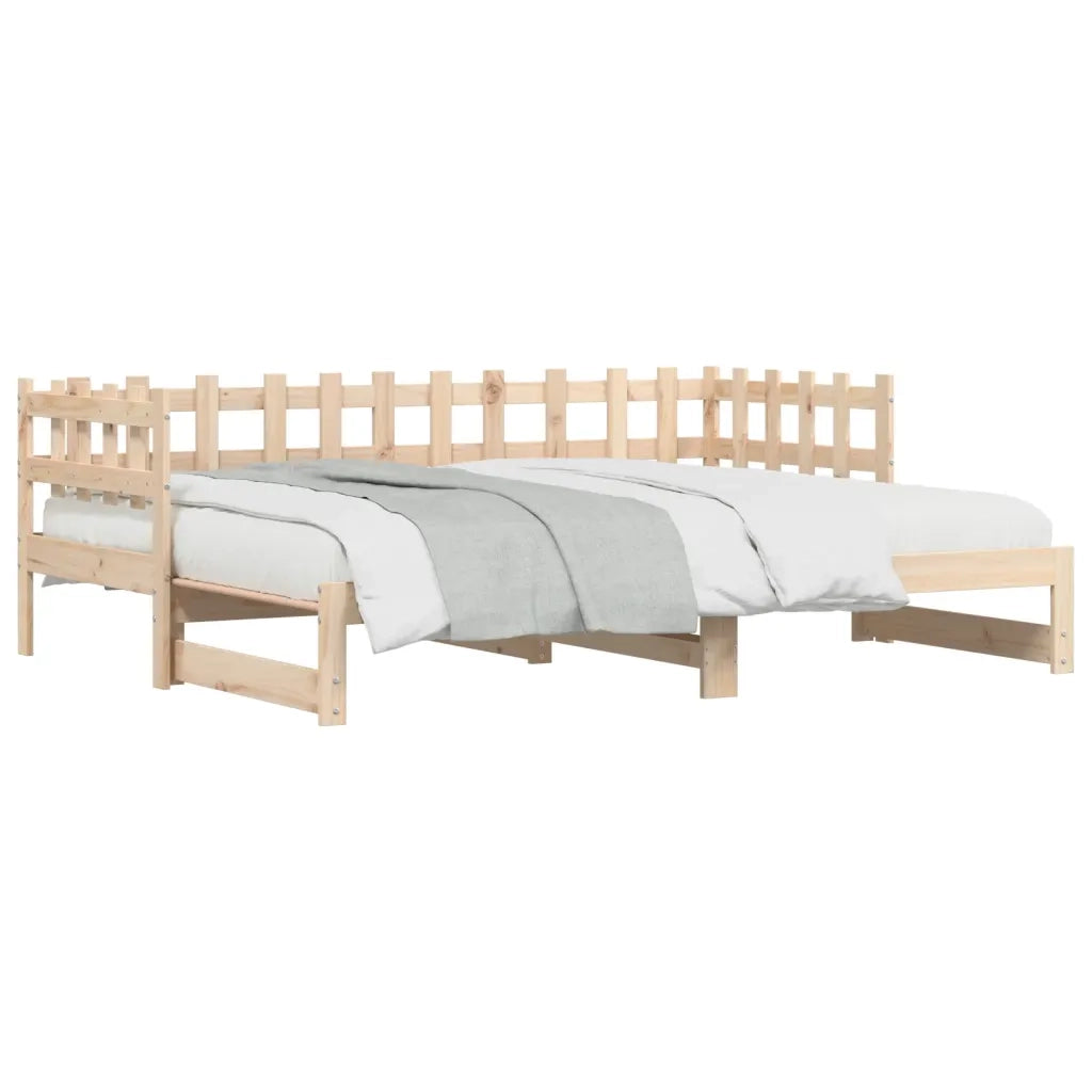 Dormeuse Estraibile 2x(80x200) cm in Legno Massello di Pino 840385