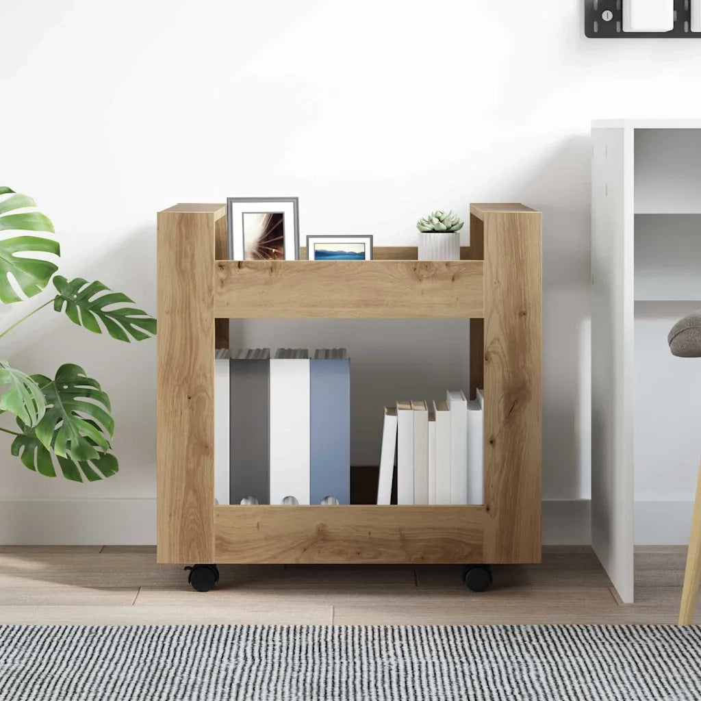 Carrello da Scrivania Rovere artigianale 60 x 45 x 60 cm 881004