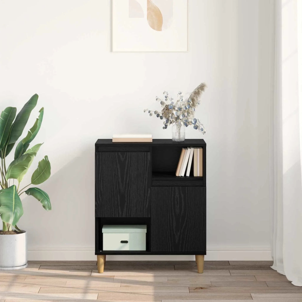 Credenza | Madia | Buffet da pranzo | Armadio da pranzo Rovere nero 35 x 60 x 70 cm Legno multistrato