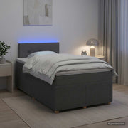 Letto box spring con materasso Grigio Scuro 120 x 190 cm 3452884