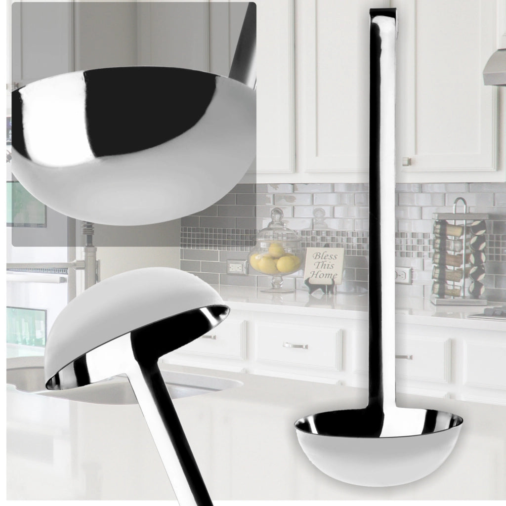 Set di mestoli in acciaio KADAX da 9+10 cm per zuppa e salse.