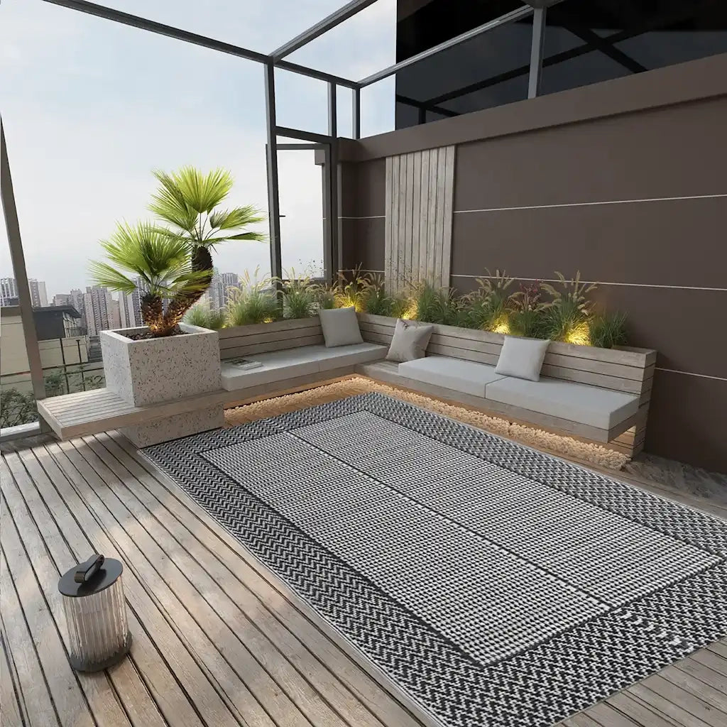 Tappeto da Esterni ARAKIL Grigio 160x230 cm in PP CFW9738363