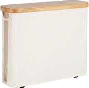 Cassetta di Stoccaggio per Carta igienica in Bamboo - Capace di 12 Rulli - Organizzatore Decorativo per la Stanza da Bagno - Dimensioni 44 x 18 x 37,5 cm