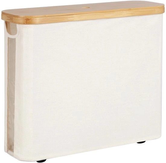 Cassetta di Stoccaggio per Carta igienica in Bamboo - Capace di 12 Rulli - Organizzatore Decorativo per la Stanza da Bagno - Dimensioni 44 x 18 x 37,5 cm
