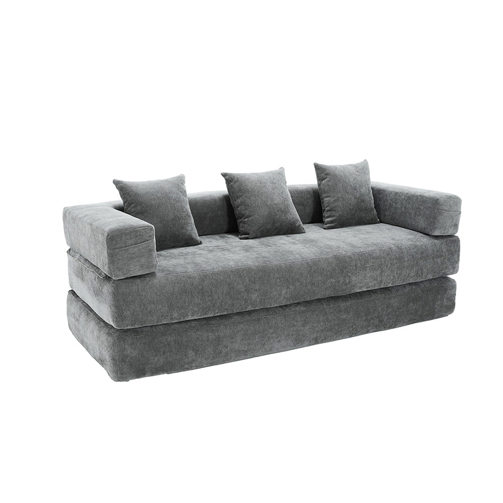 Divano angolare 4 posti - Xylo - Con chaise longue, braccioli larghi, modulare
