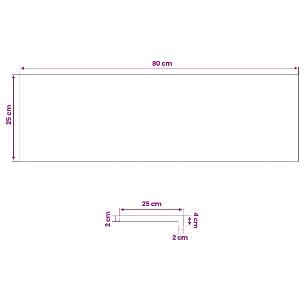 Soglie per finestre 2 pz Marrone 80x 25 x 2 cm 42048264
