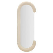 Specchio Da Muro Chantal Velluto Crema cm 60x7x160