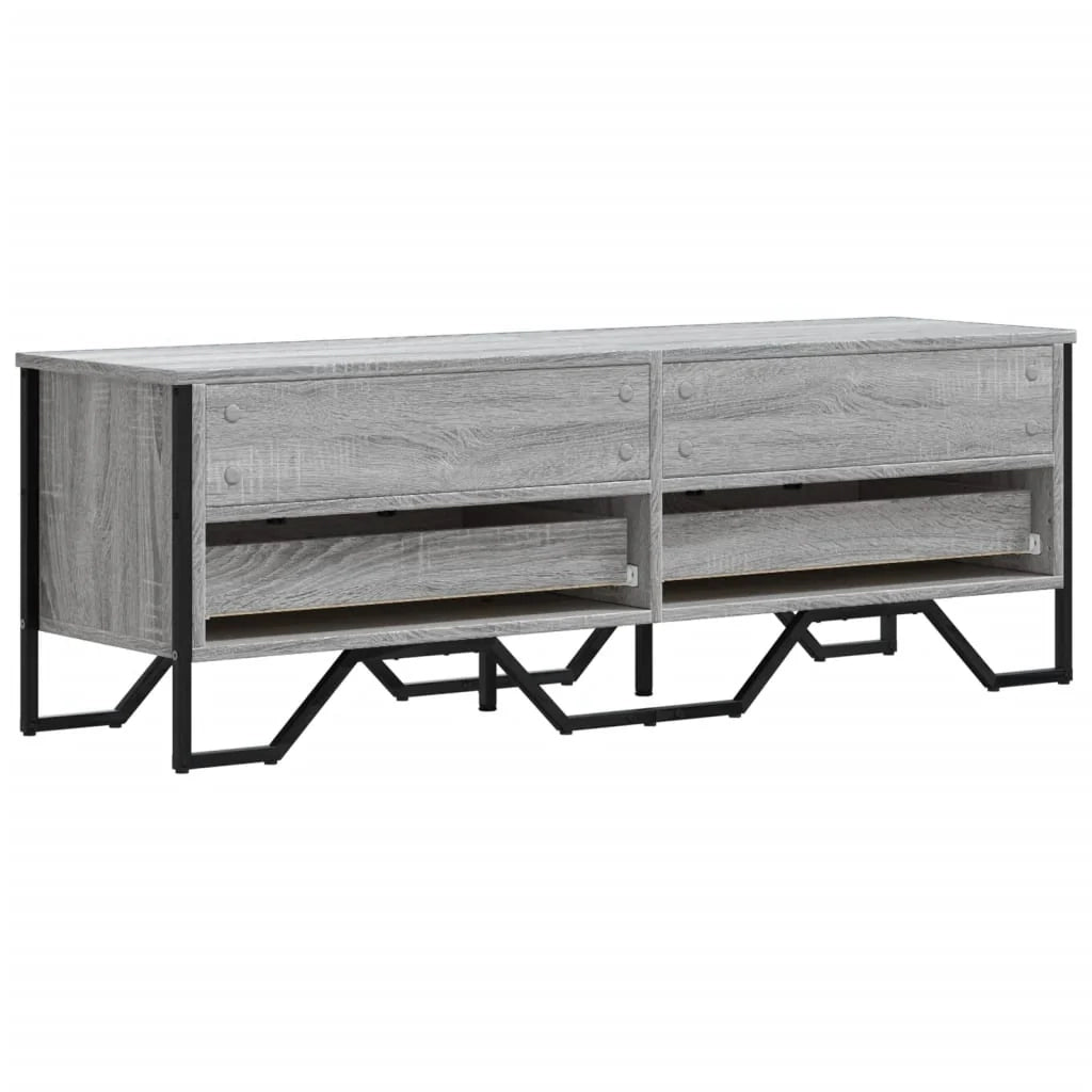 Mobile TV multimediale mensola TV credenza TV sala da pranzo soggiorno camera da letto Sonoma 122 x 34 x 41 cm legno ingegnerizzato grigio 02_0028383