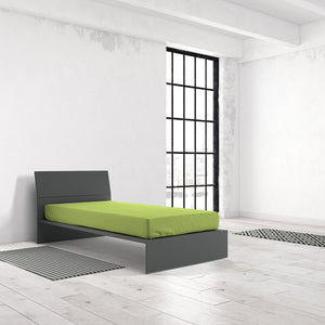 Lenzuolo Sotto con Angoli ed Elastico Tinta Unita Verde Acido Matrimoniale