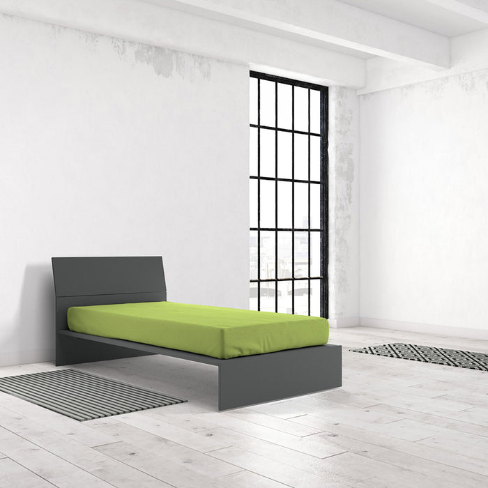 Lenzuolo Sotto con Angoli ed Elastico Tinta Unita Verde Acido Matrimoniale