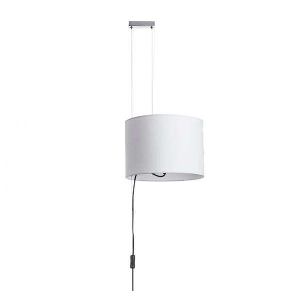 Lampada BROADWAY a sospensione scorrevole bianco cromo 230V E27 42W