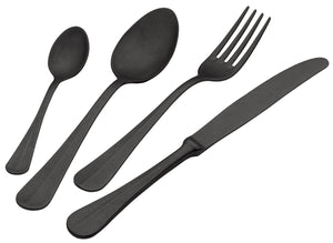 Servizio Set di Posate 24 Pezzi in Acciaio 18/10 PVD Eme Royal Retrò Black