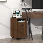 Mobiletto con Ruote Rovere Marrone 33x38x60cm Legno Multistrato 815854