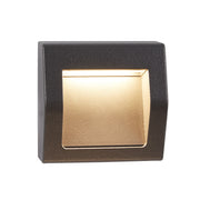 Applique Da Esterno Moderna Caviglia Alluminio Grigio Vetro Led 4W 4000K
