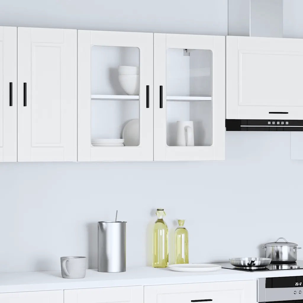 Pensile da Cucina con Porta in Vetro Porto Bianco 854087