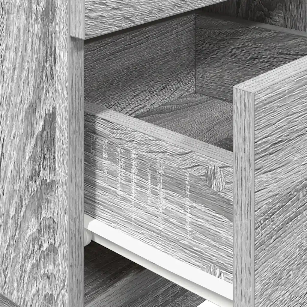 Comodini 2 pz con 2 Cassetti Grigio Sonoma 36x36x68 cm 858589