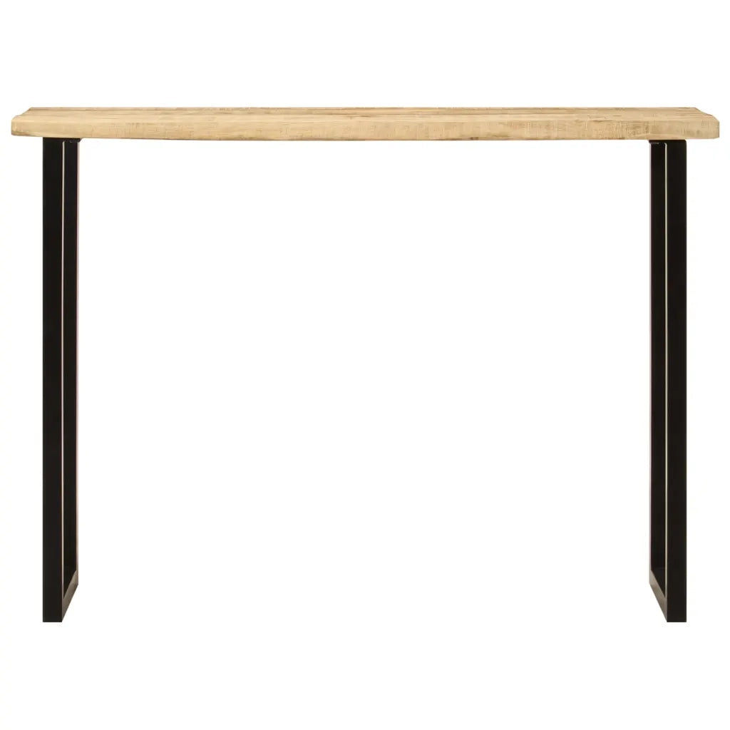 Tavolo Consolle Bordi Vivi 105x33x76 cm Legno Massello di Mango