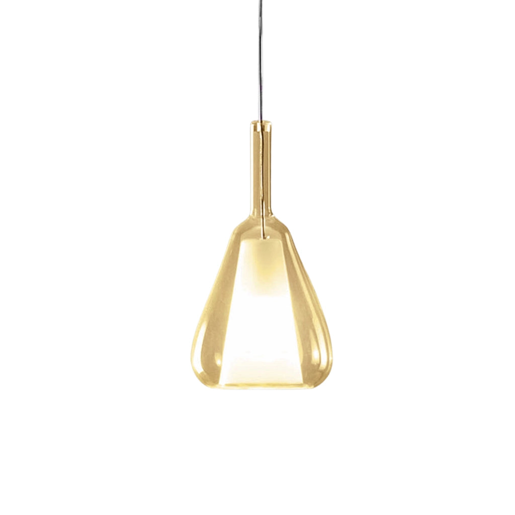 Lampada a Sospensione OFELIA S/11 Ambra Trasparente - Vetro Borosilicato E27, Cavo 3m, Design Elegante e Caldo Gea Luce
