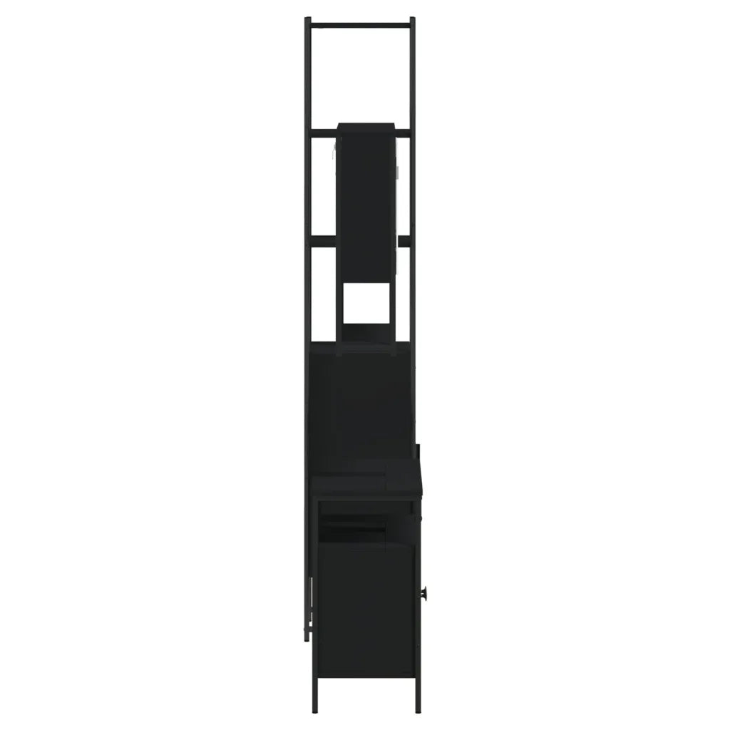 Set Mobili da Bagno 3 pz Nero in Legno Multistrato 3214675
