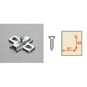 SALICE BASETTA FISSA PER CERNIERE B2V3H09  H 0- 50,0 pz