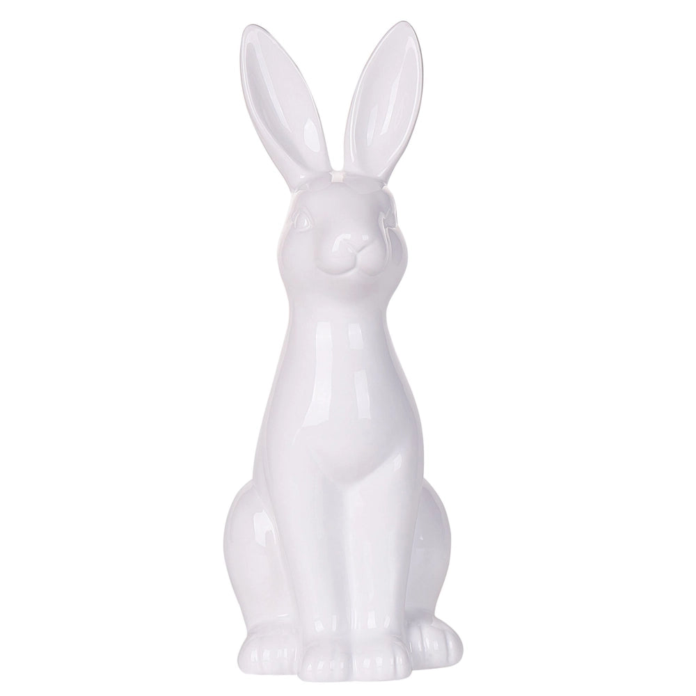 Statuetta decorativa in ceramica bianca alta 39 cm Pezzo di Decorazione pasquale per soggiorno