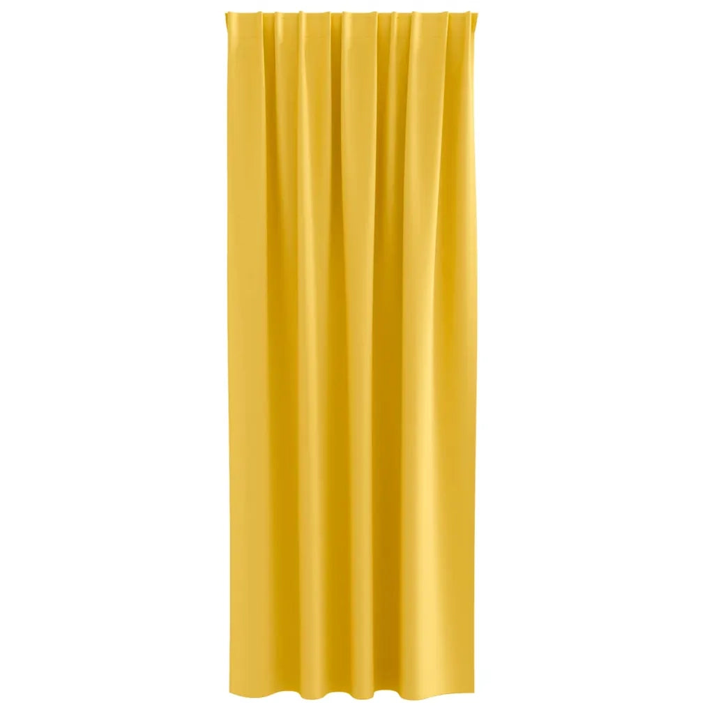 Tende Blackout con Anelli 2 pcs Giallo senape 260 x 140 cm 4107507