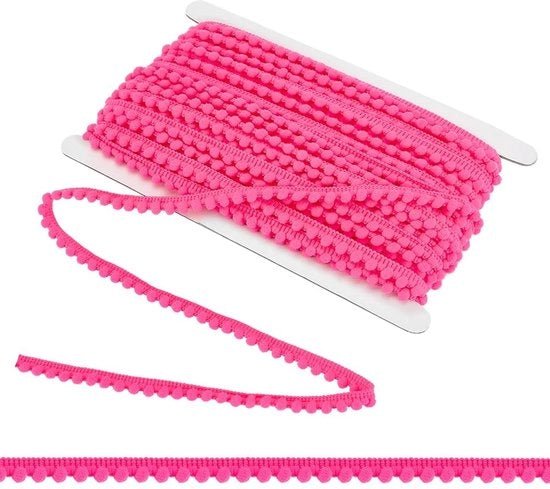 Frangia a Rete Raffia 24 Metri - Color Raso - 10 mm di Diametro - Nastro con Bordo in Poliestere - Per Cucire e Artigianato DIY - Frangia a Rete